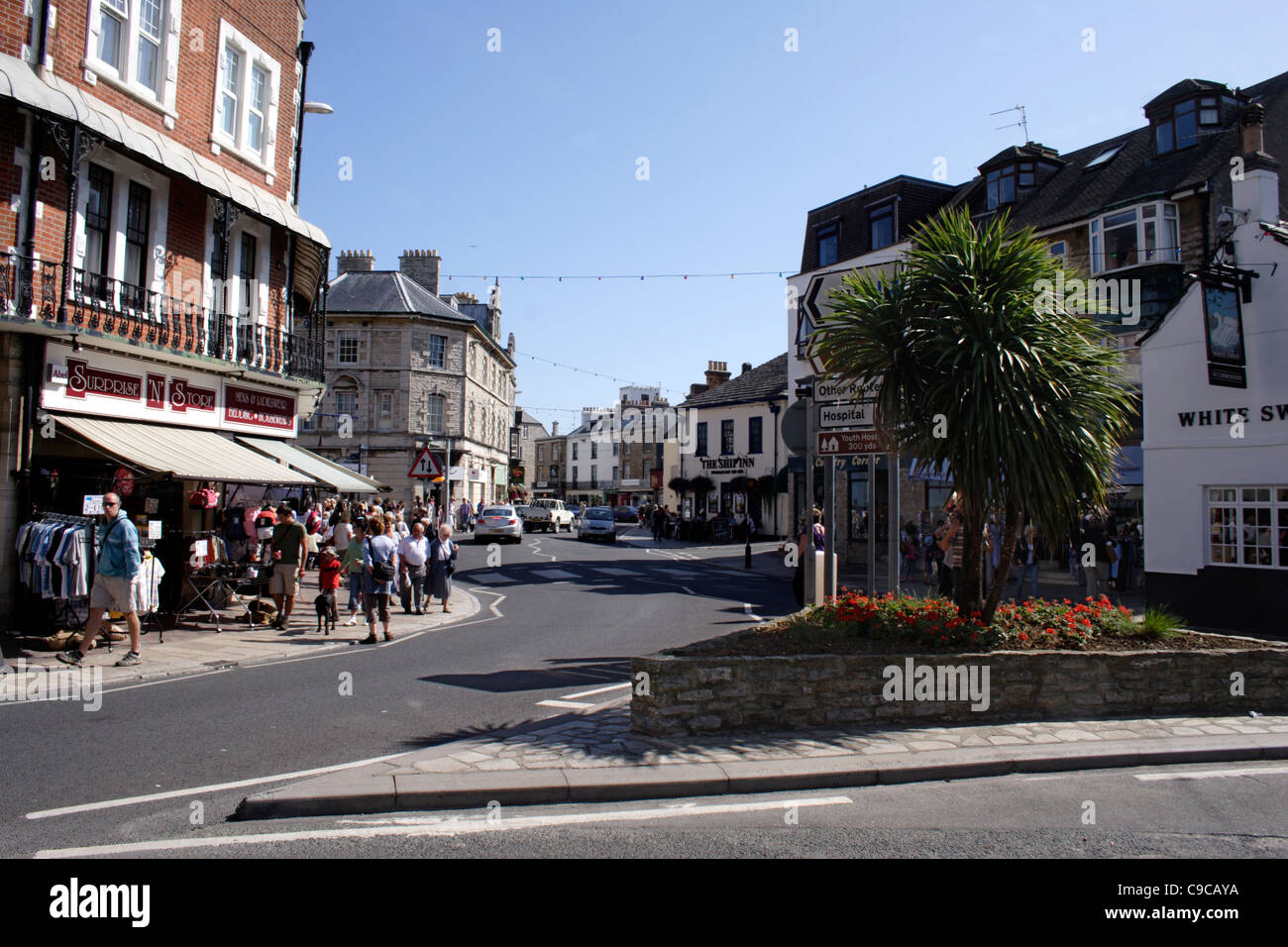 High Street Swanage Dorset Stock Photo Alamy