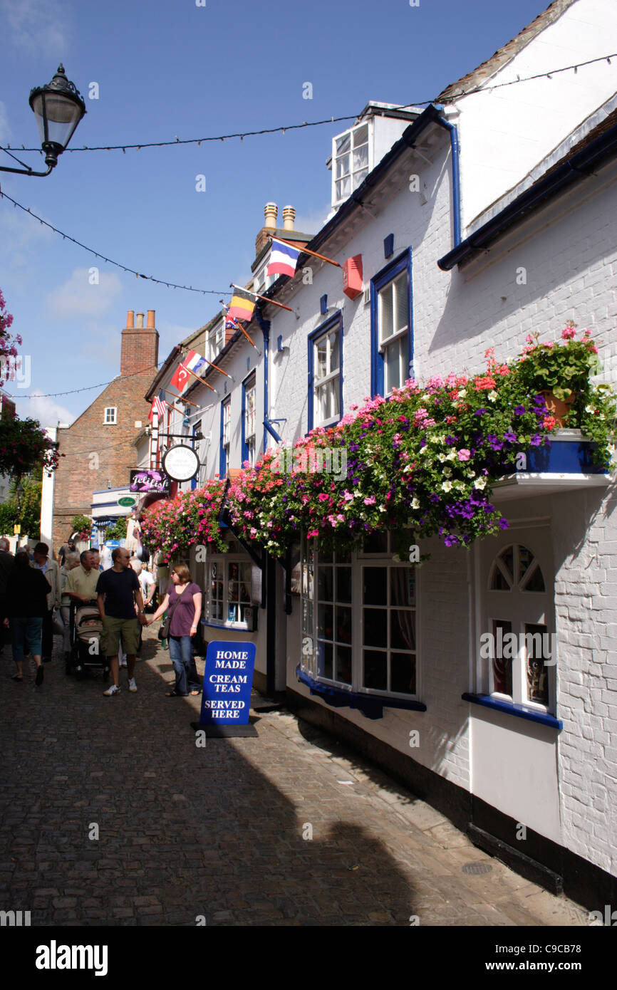 The Bluebird fresh seafood Restaurant Quay Street Lymington Hampshire Stock Photo