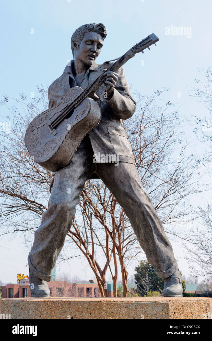 Elvis Statue, Beale Street, Memphis Stock Photo