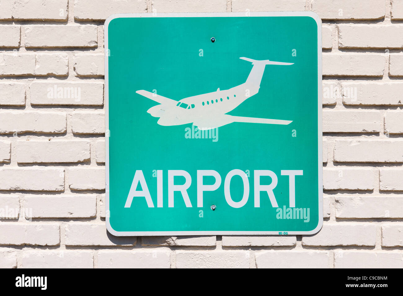 Airport sign, Graceland Stock Photo