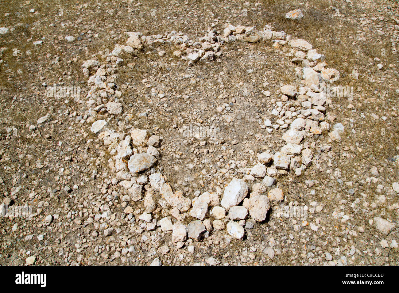Heart shape symbol of stones like a love metaphor sign Stock Photo