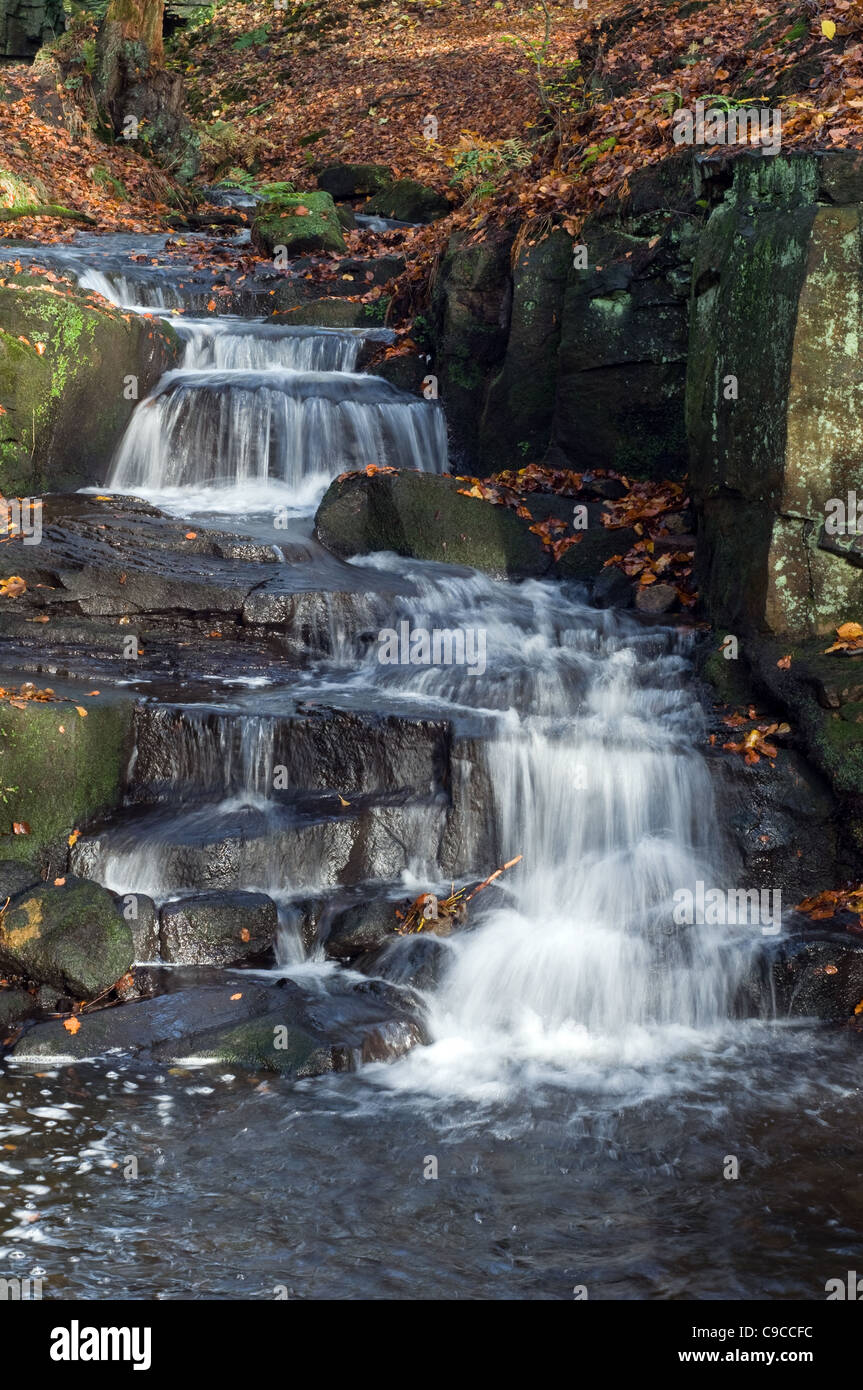 Lumsdale Waterfall In Lumsdale Valley Peak District Derbyshire With lumsdale-waterfall-in-lumsdale-valley-peak-district-derbyshire-with