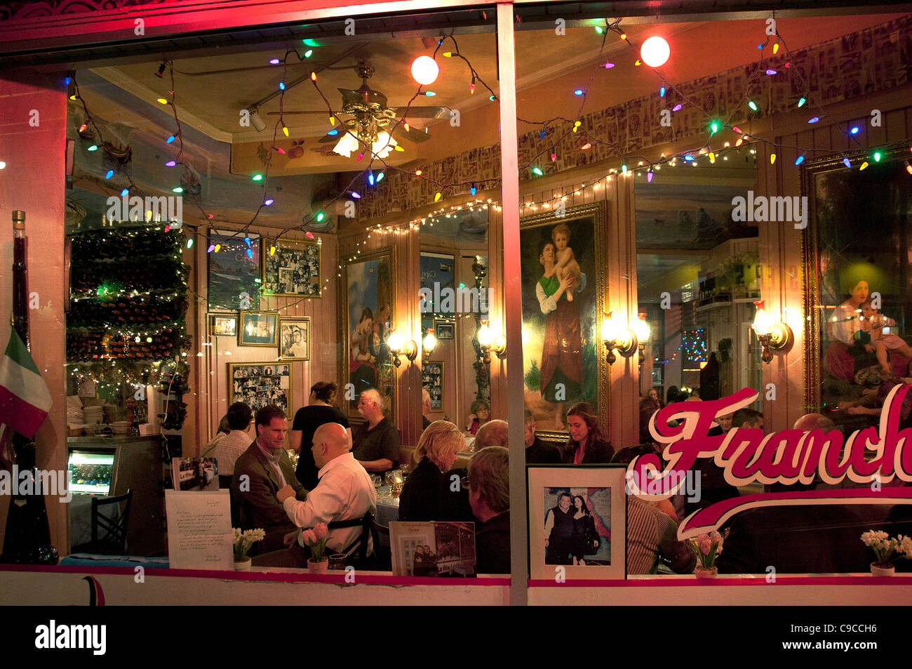 Restaurant Bar Little Italy San Francisco California United States Stock Photo