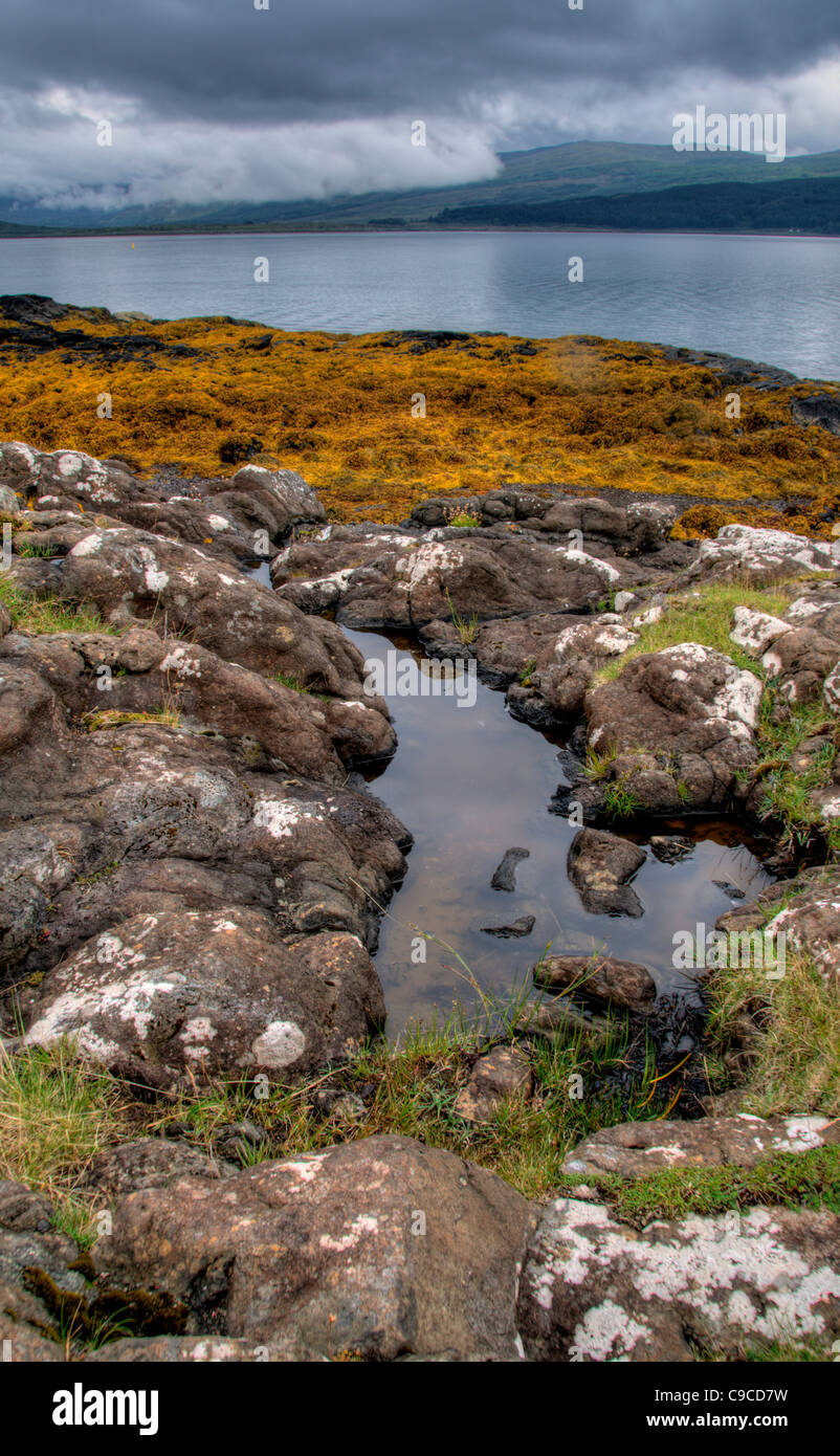 moody day loch na keal isle of mull scotland Stock Photo