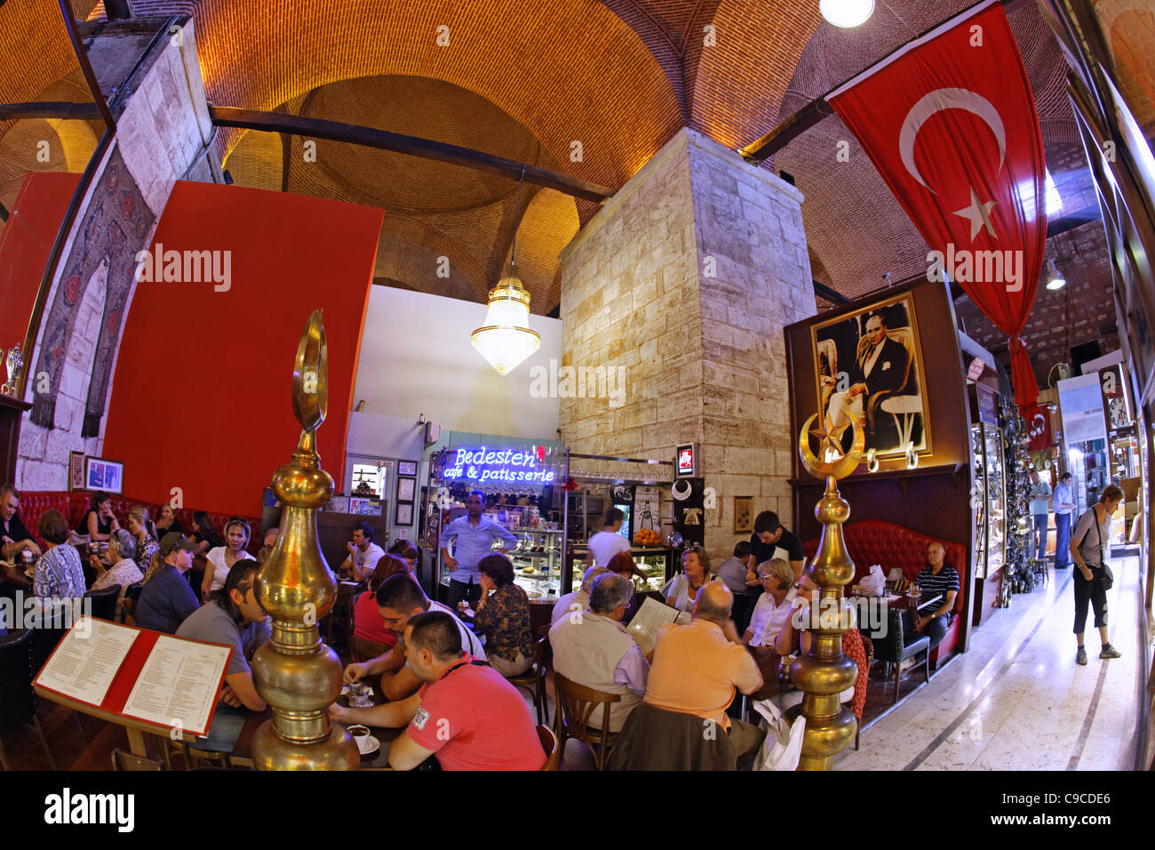 Badesten Cafe in Grand Bazaar market , Istanbul, Turkey , Europe, Stock Photo