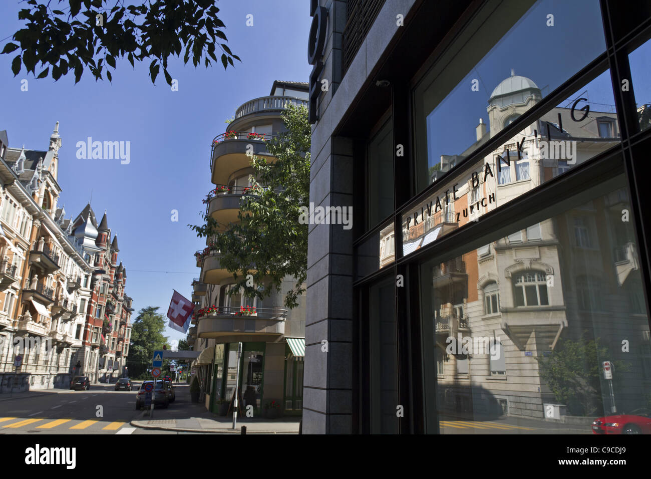 Private banking Zurich Switzerland, Europe Stock Photo