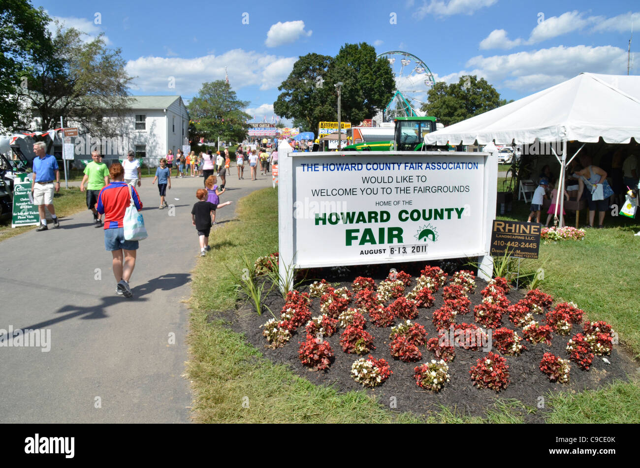 The Howard County Fair entrance in West Friendship, Maryland Stock