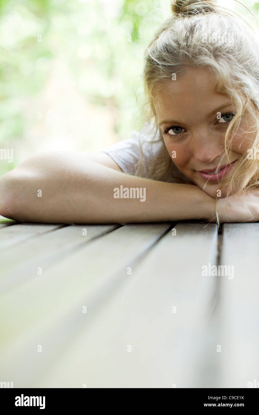 Hands Resting On Table High Resolution Stock Photography and Images - Alamy