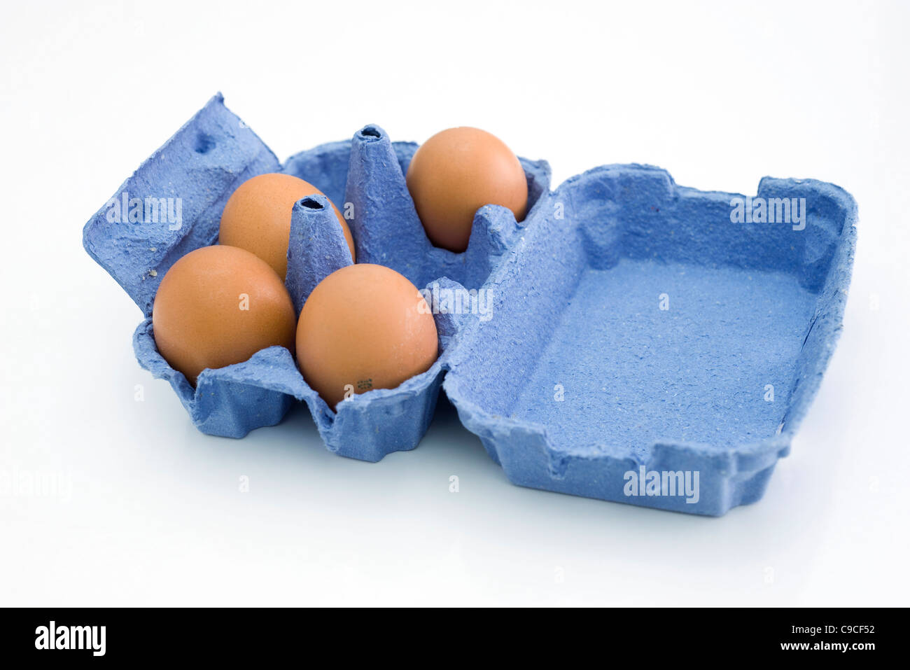 Fresh eggs in carton Stock Photo Alamy