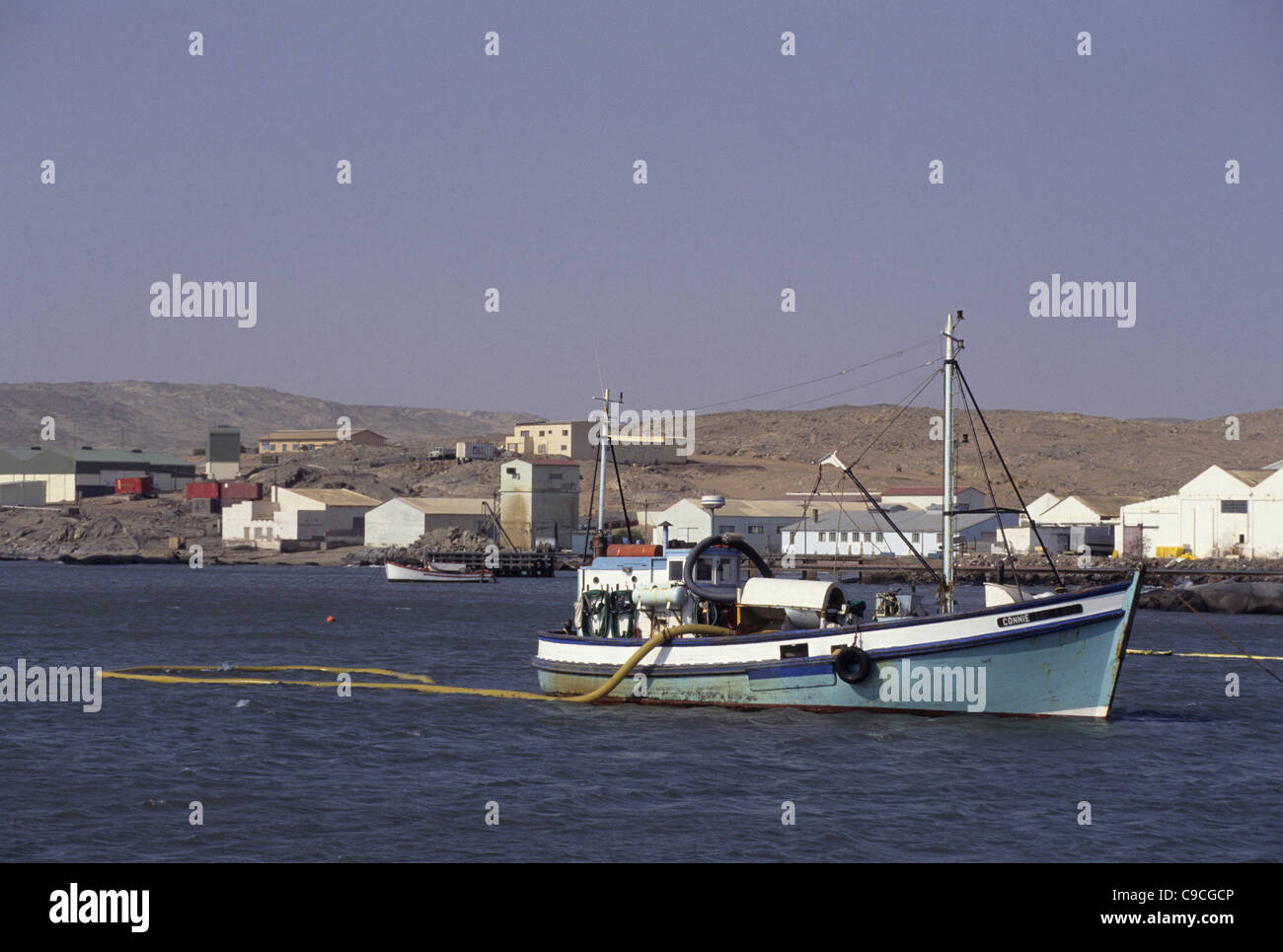 Namibia, Southern Africa, Diamond diving boat off the coast of the German town of Luderitz. Stock Photo
