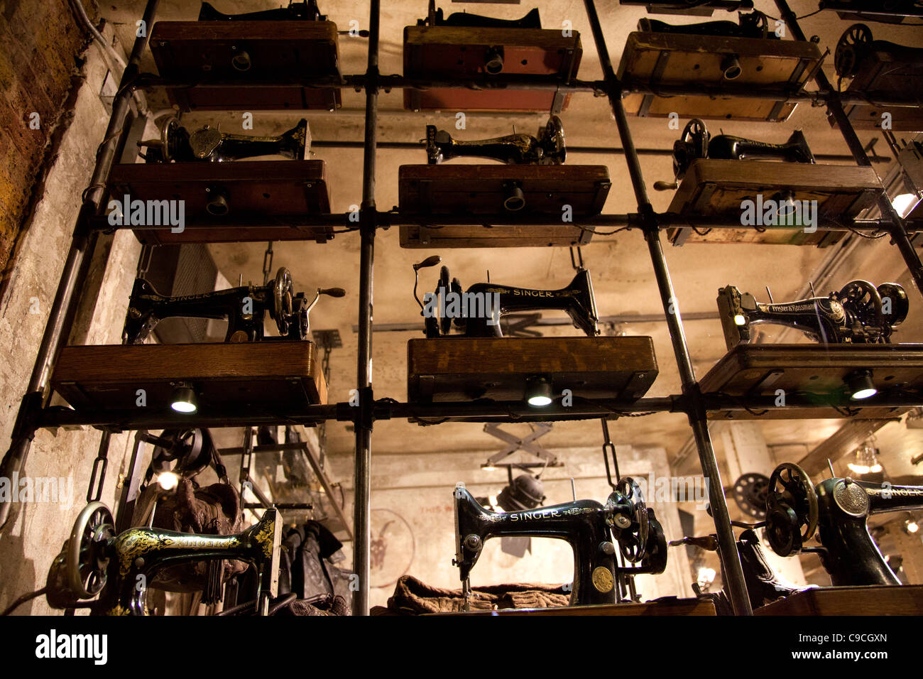 Sewing Machines in All Saints Window Display London Stock Photo Alamy