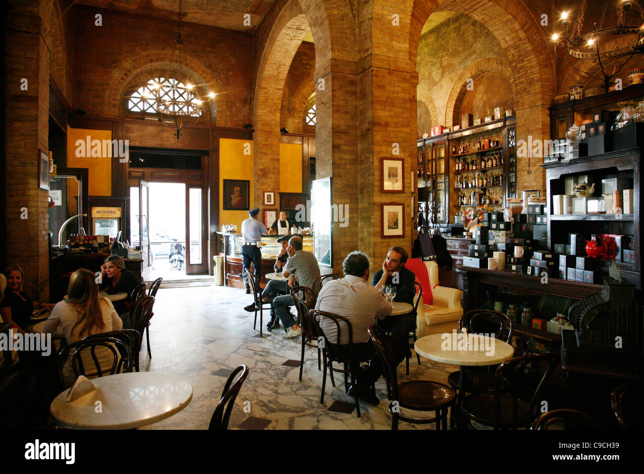 Caffe Svizzero, Cagliari, Sardinia, Italy. Stock Photo