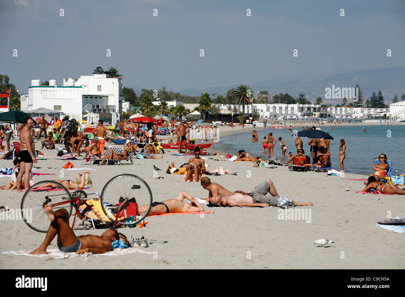 Poetto Beach, Cagliari, Sardinia, Italy. Stock Photo