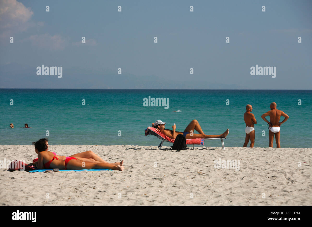 Poetto Beach, Cagliari, Sardinia, Italy. Stock Photo