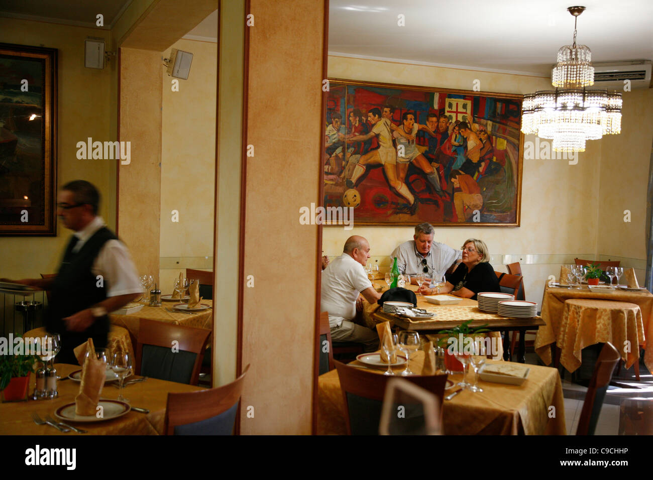 Il Caminetto restaurant, Cabras, Sardinia, Italy. Stock Photo