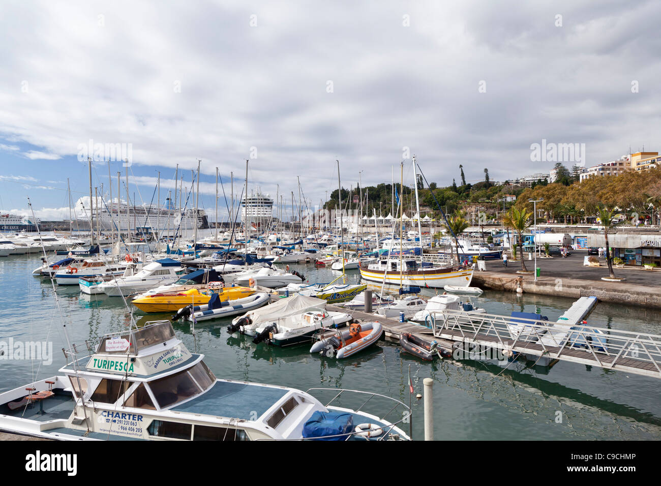 Funchal harbour overview - Madeira, Portugal, Erope Stock Photo - Alamy