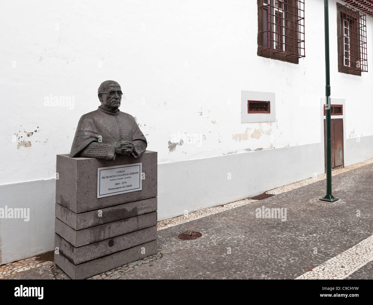 Dr. Francisco Fulgêncio Andrade monument - Funchal, Madeira, Portugal, Europe Stock Photo