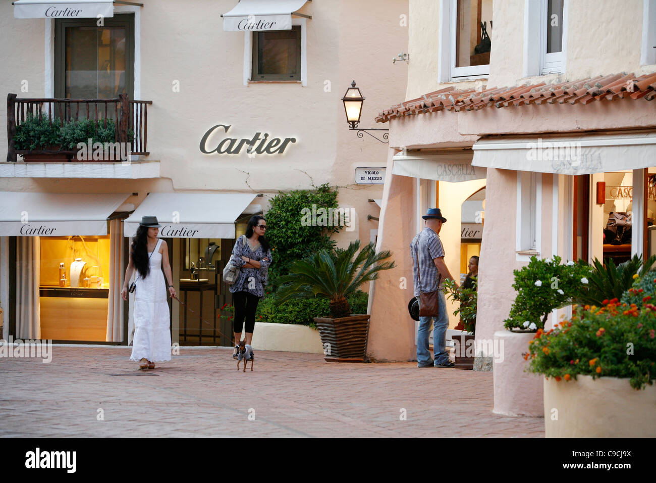 Luxury boutiques in Porto Cervo, Costa Smeralda, Sardinia, Italy Stock  Photo - Alamy