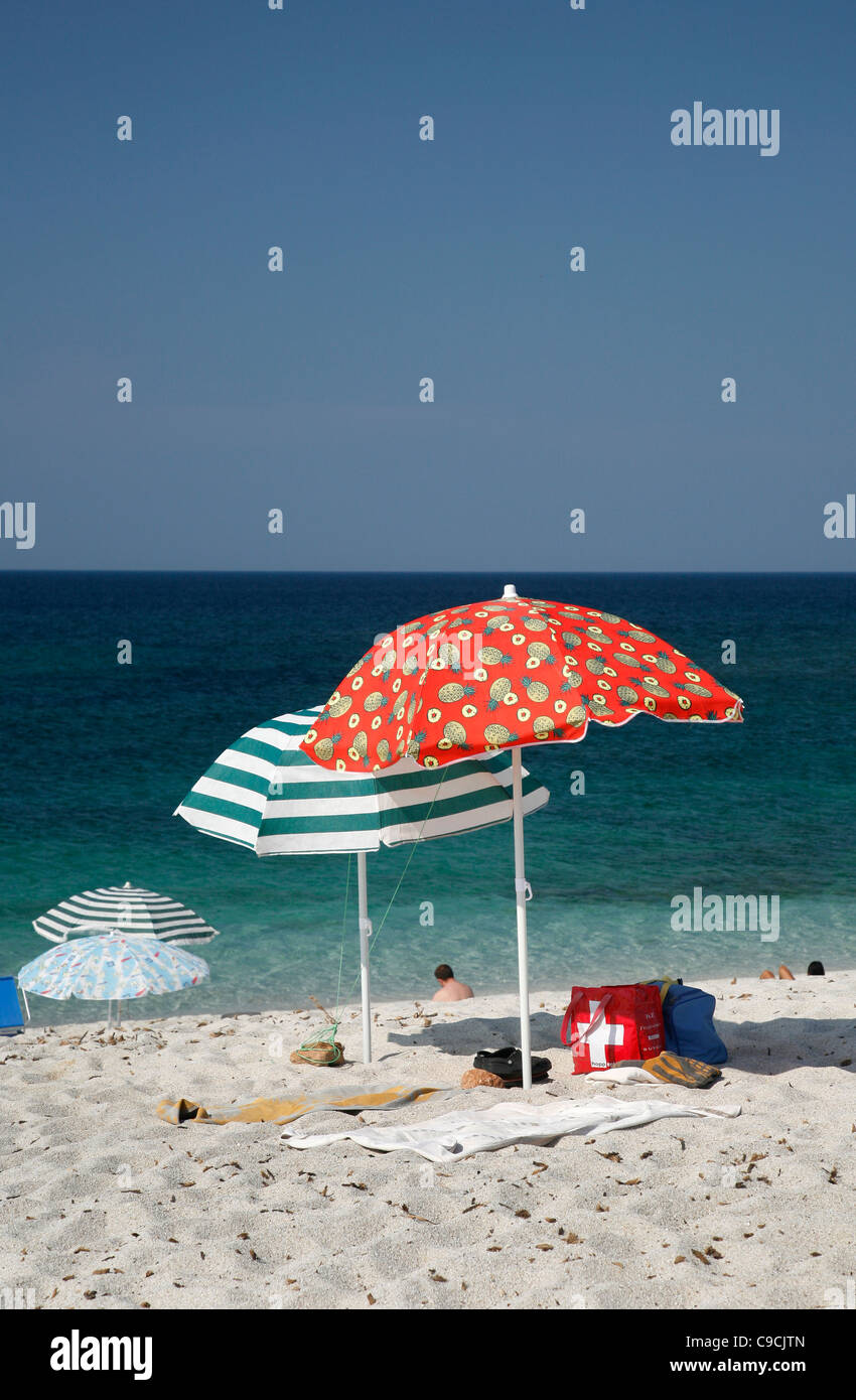 Is Arutas beach on the Sinis peninsula, Sardinia, Italy. Stock Photo