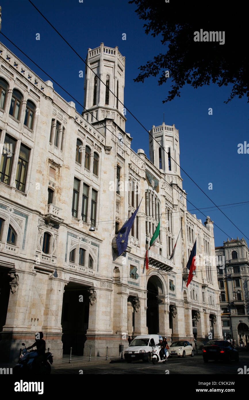 Palazzo Civico, the City's town hall, Cagliari, Sardinia, Italy. Stock Photo