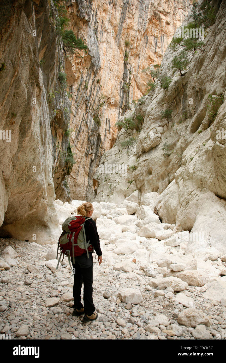 Gola Su Gorruppu canyon, Sardinia, Italy. Stock Photo