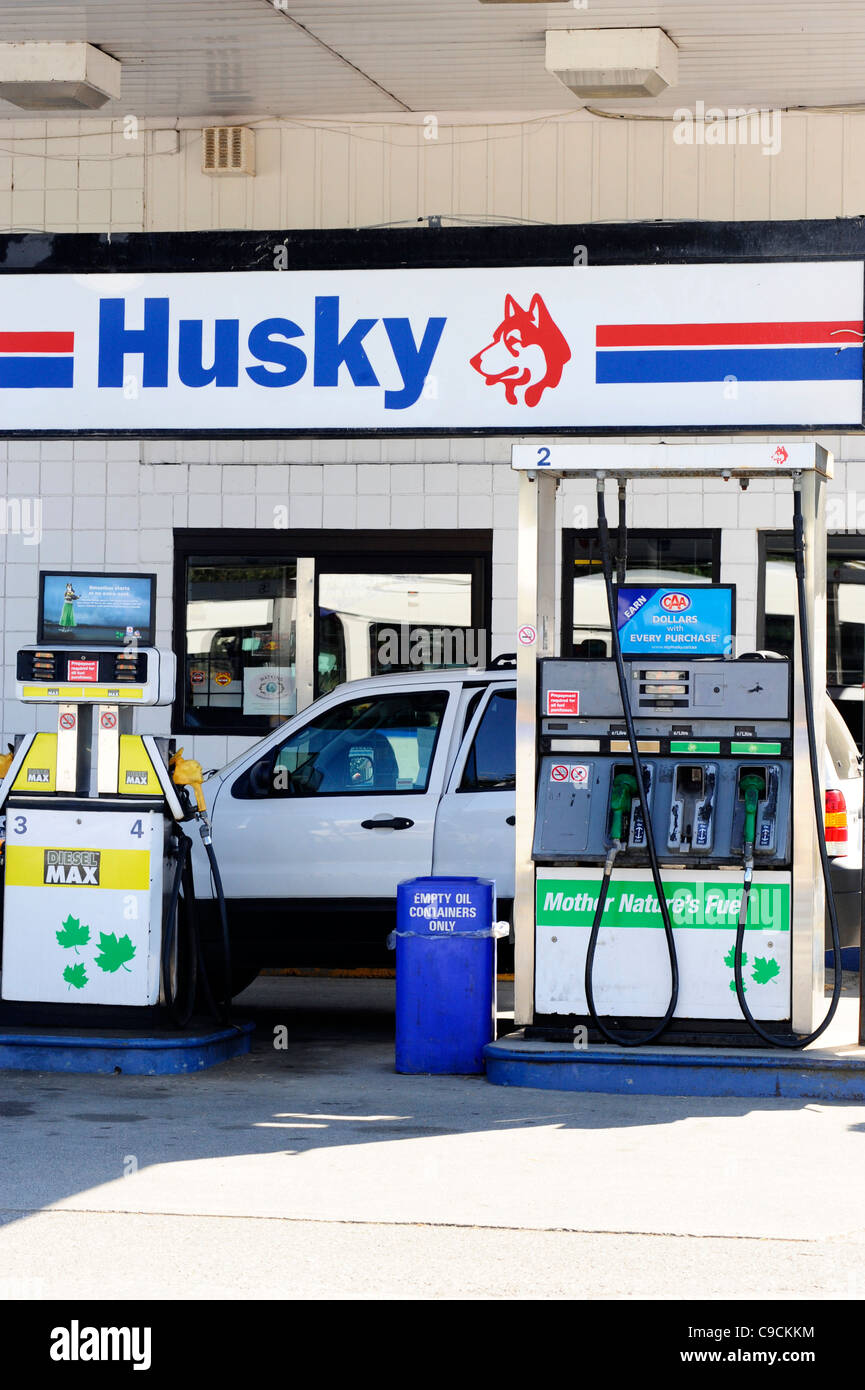 Husky Gas Station in Vancouver, Canada Stock Photo Alamy
