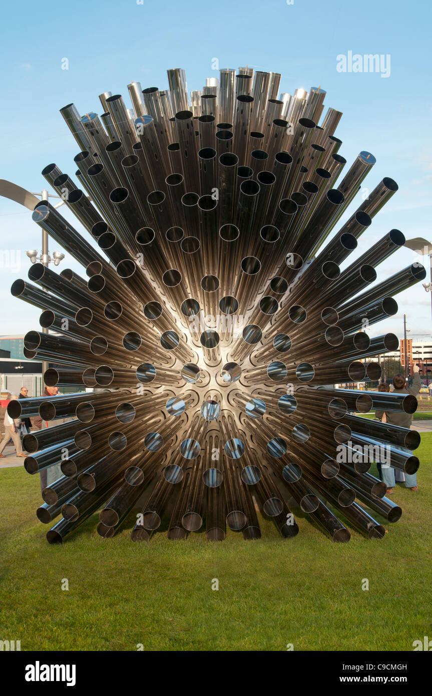 The Aeolus sculpture by Luke Jerram at MediaCityUK, Salford Quays, Manchester, England, UK Stock Photo