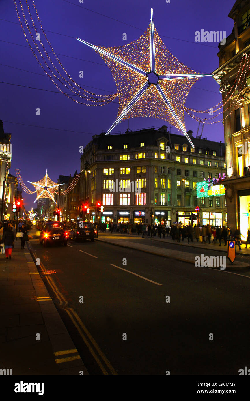 Christmas Lights Oxford Street (Circus) near the junction of Regents