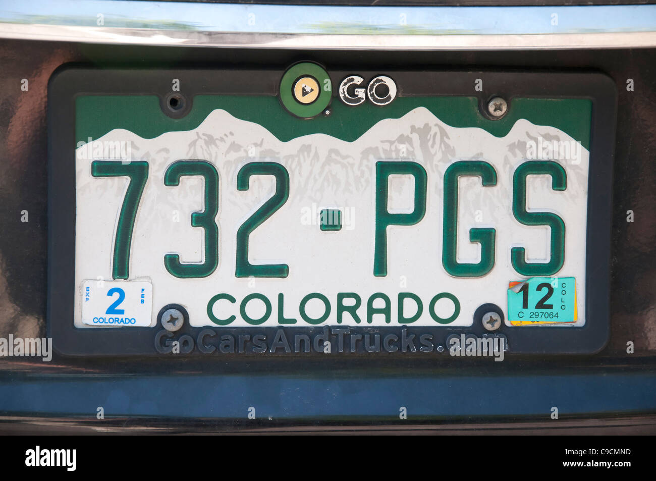 Car License Plate in Downtown Denver, Colorado, USA Stock Photo Alamy