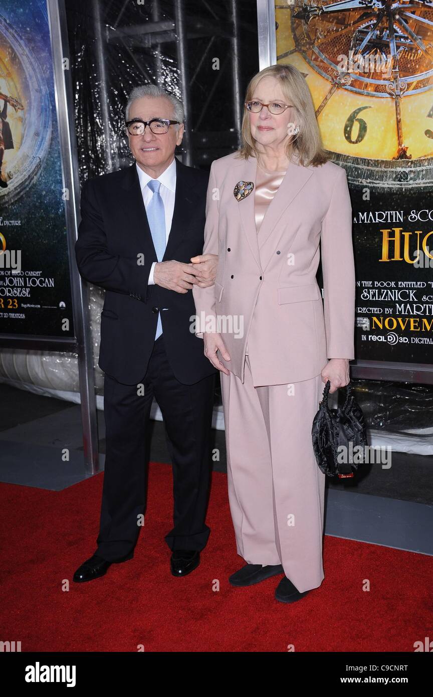 Martin Scorsese, Helen Morris at arrivals for HUGO Premiere, The Ziegfeld Theatre, New York, NY November 21, 2011. Photo By: Kristin Callahan/Everett Collection Stock Photo