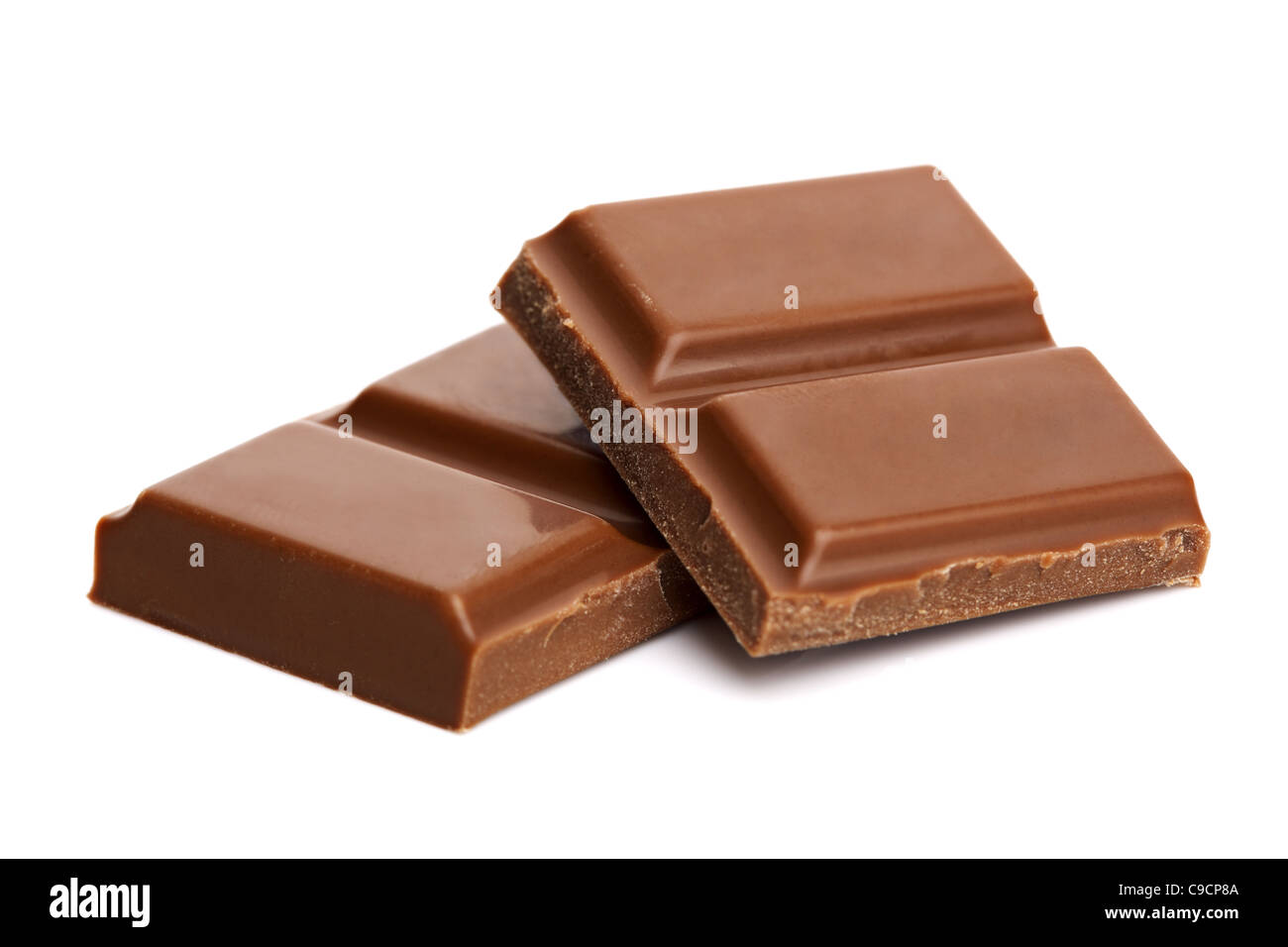 Chocolate pieces Stock Photo