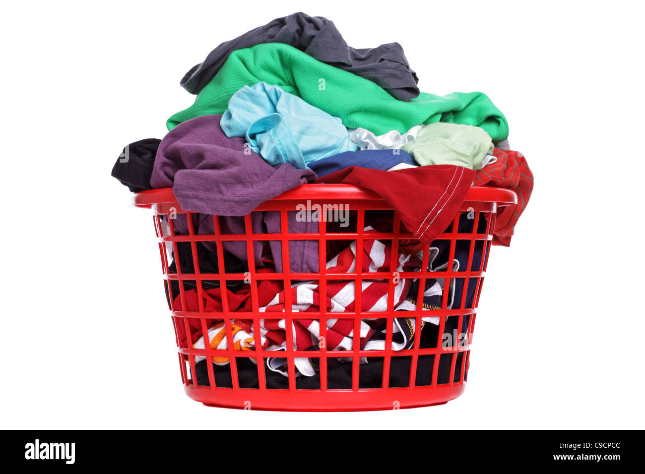 Overflowing Laundry Basket Stock Photo - Download Image Now - Laundry Basket,  Laundry, Clothing - iStock