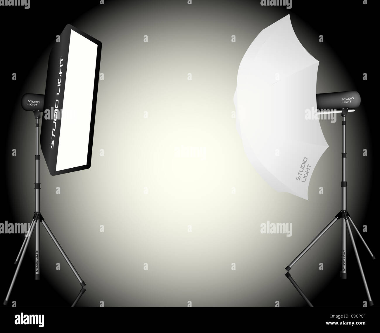 Photographic LIghting Two Professional Studio Lights with Soft Box