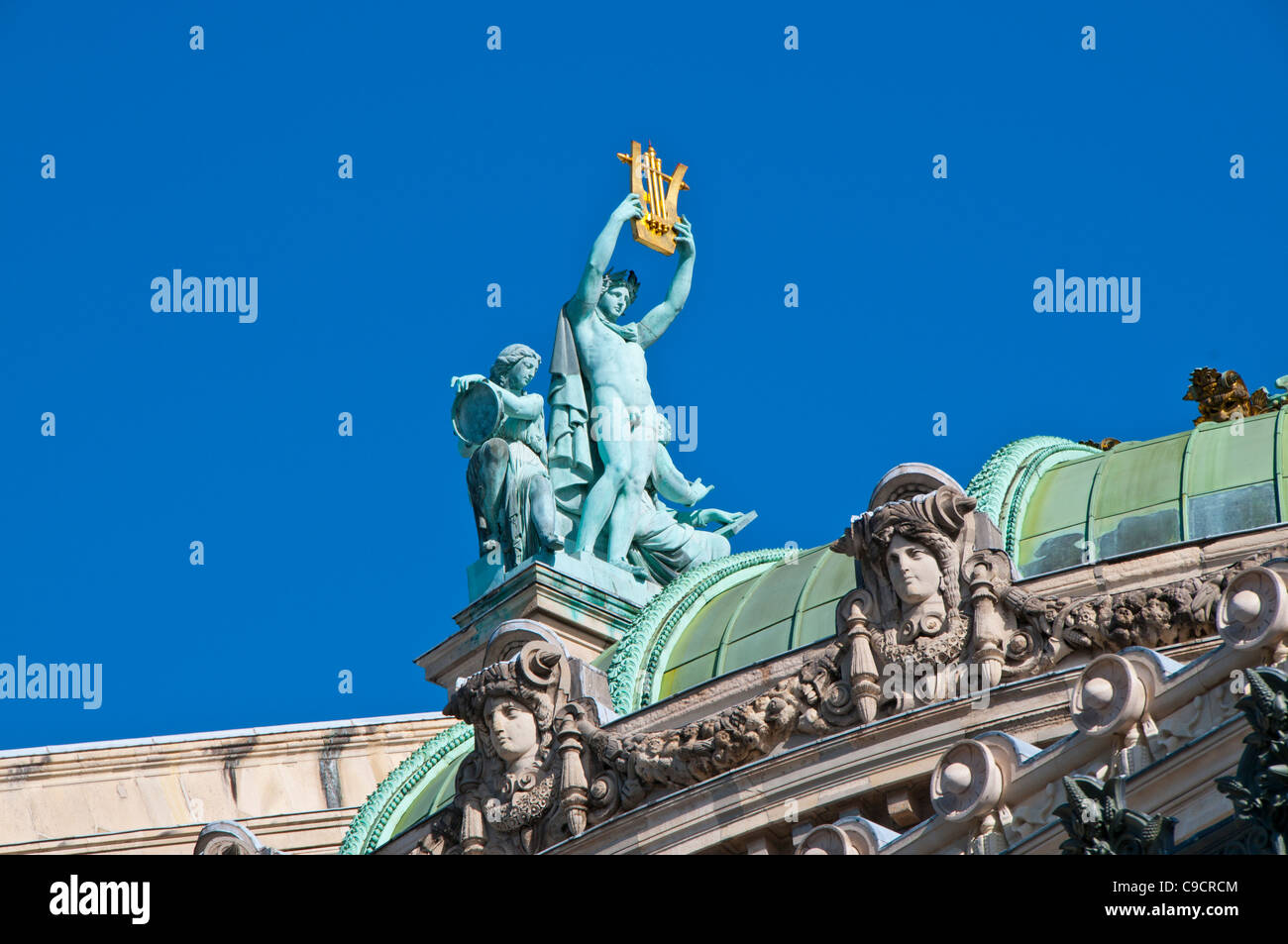 statue Palais opera house de Paris Garnier France Stock Photo