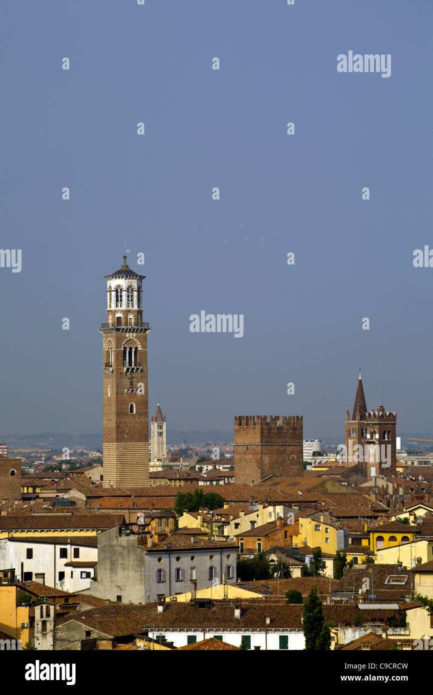 A view of Verona from the terrace of the Giardini Giusti Stock Photo