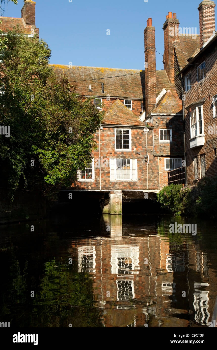 The River Stour in Canterbury, England Stock Photo