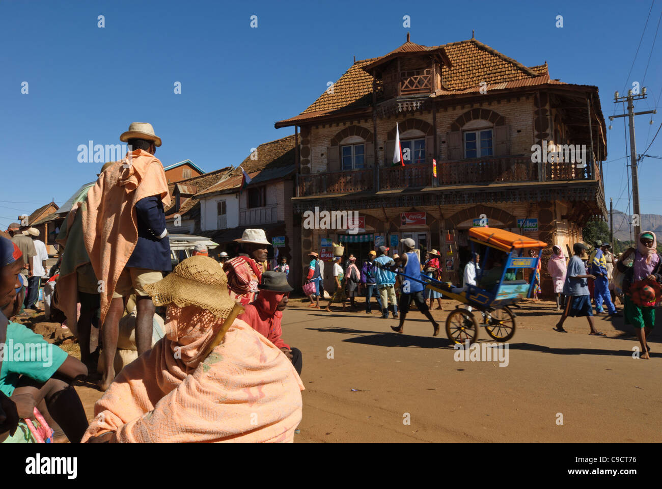 Market day in Ambalavao, Madagascar Stock Photo