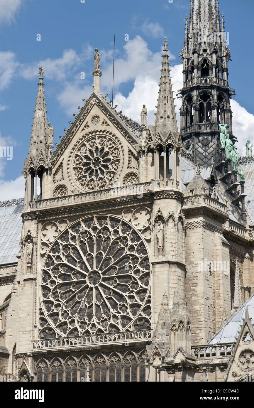 Rose window, transept, Notredame, Paris Stock Photo 40235789 Alamy