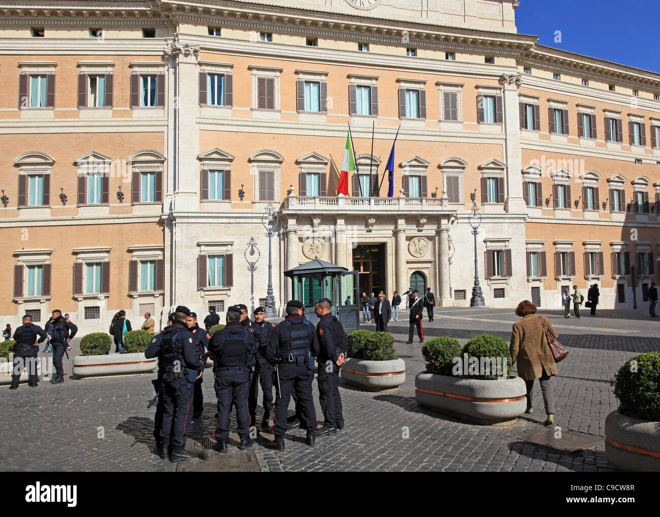 Italian Parliament Building, Palazzo Montecitorio Stock Photo