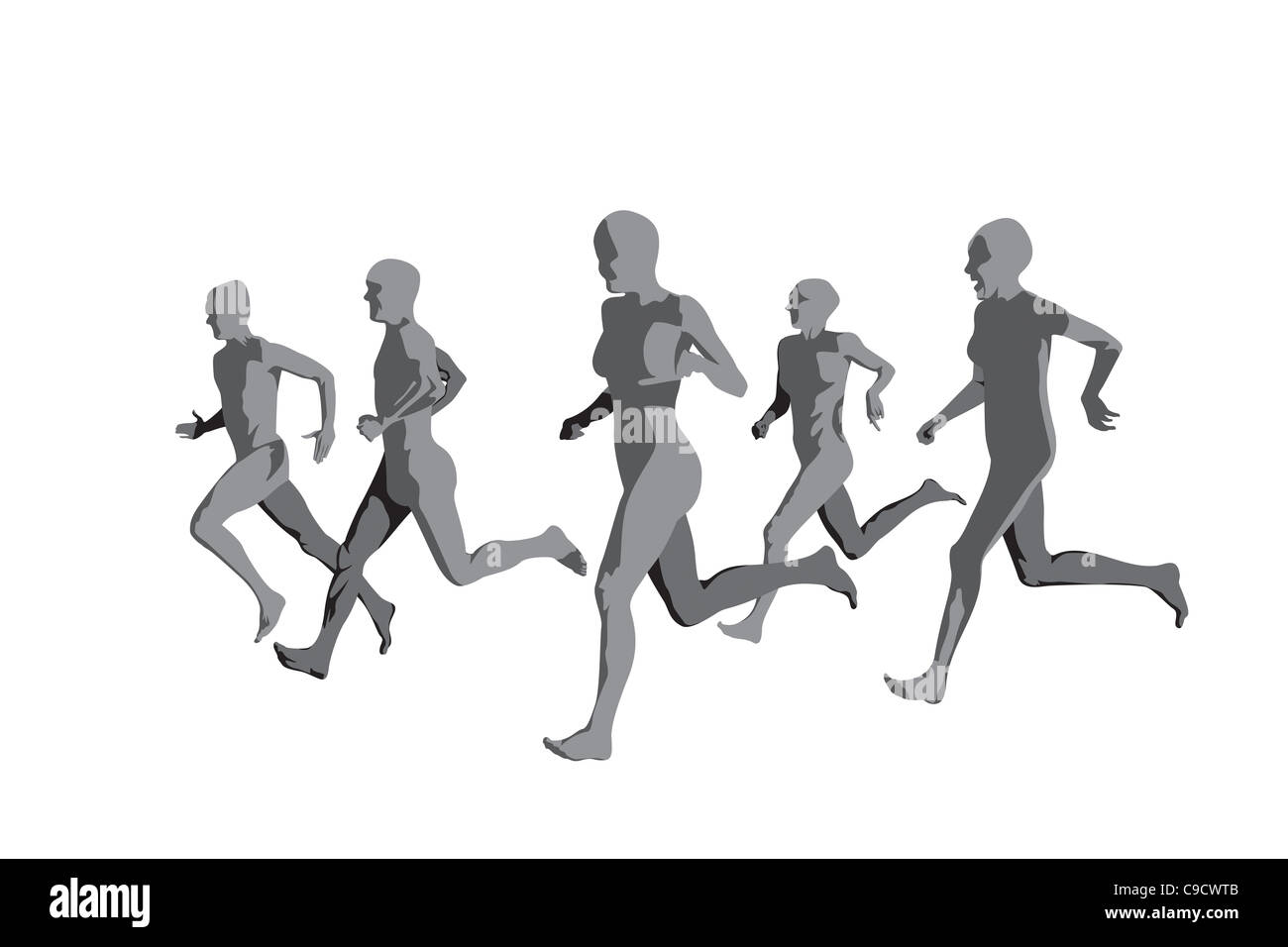 Running People Stock Photo