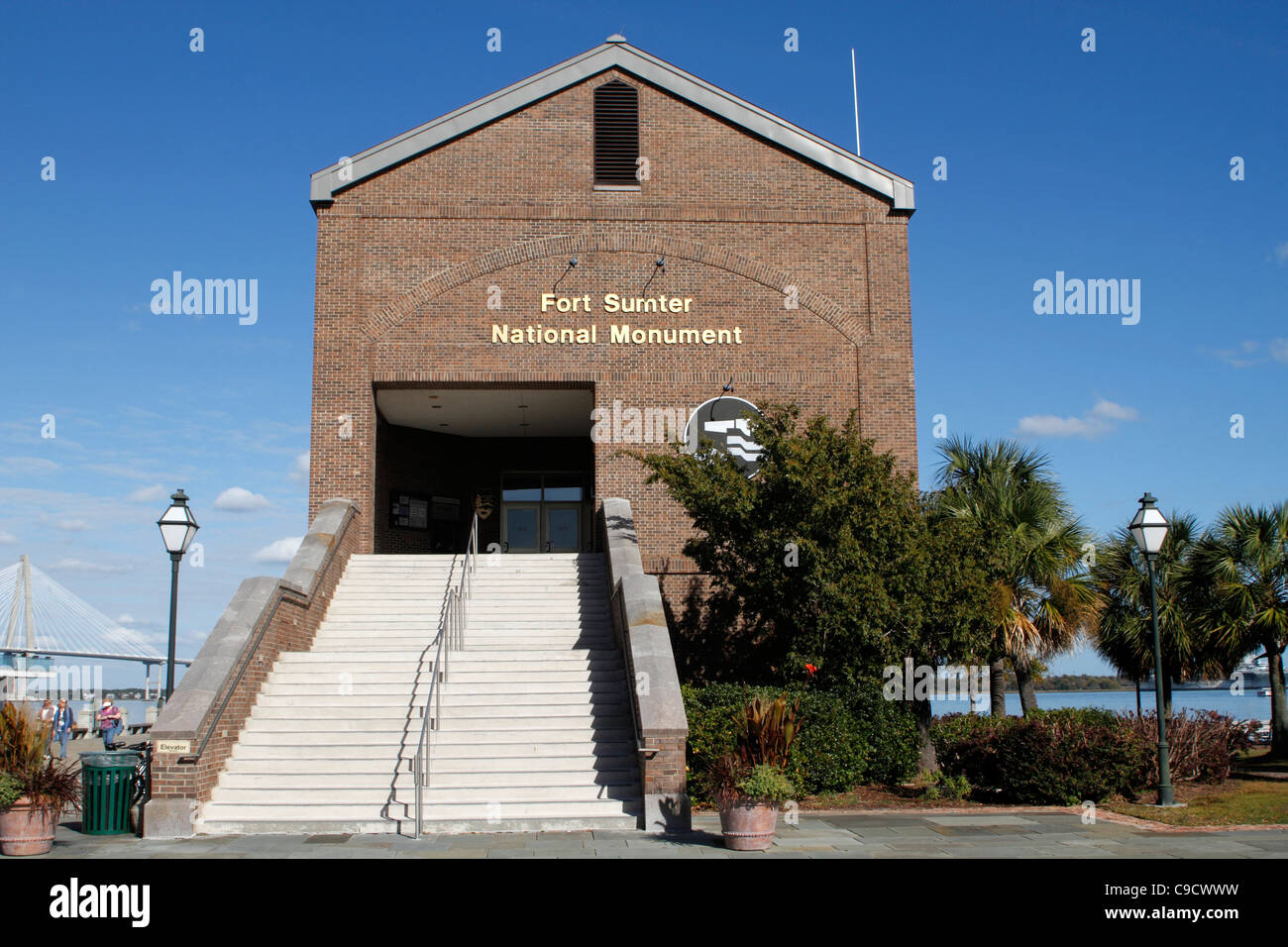 Entrance to Fort Sumter National Monument in Charleston, South Carolina Stock Photo