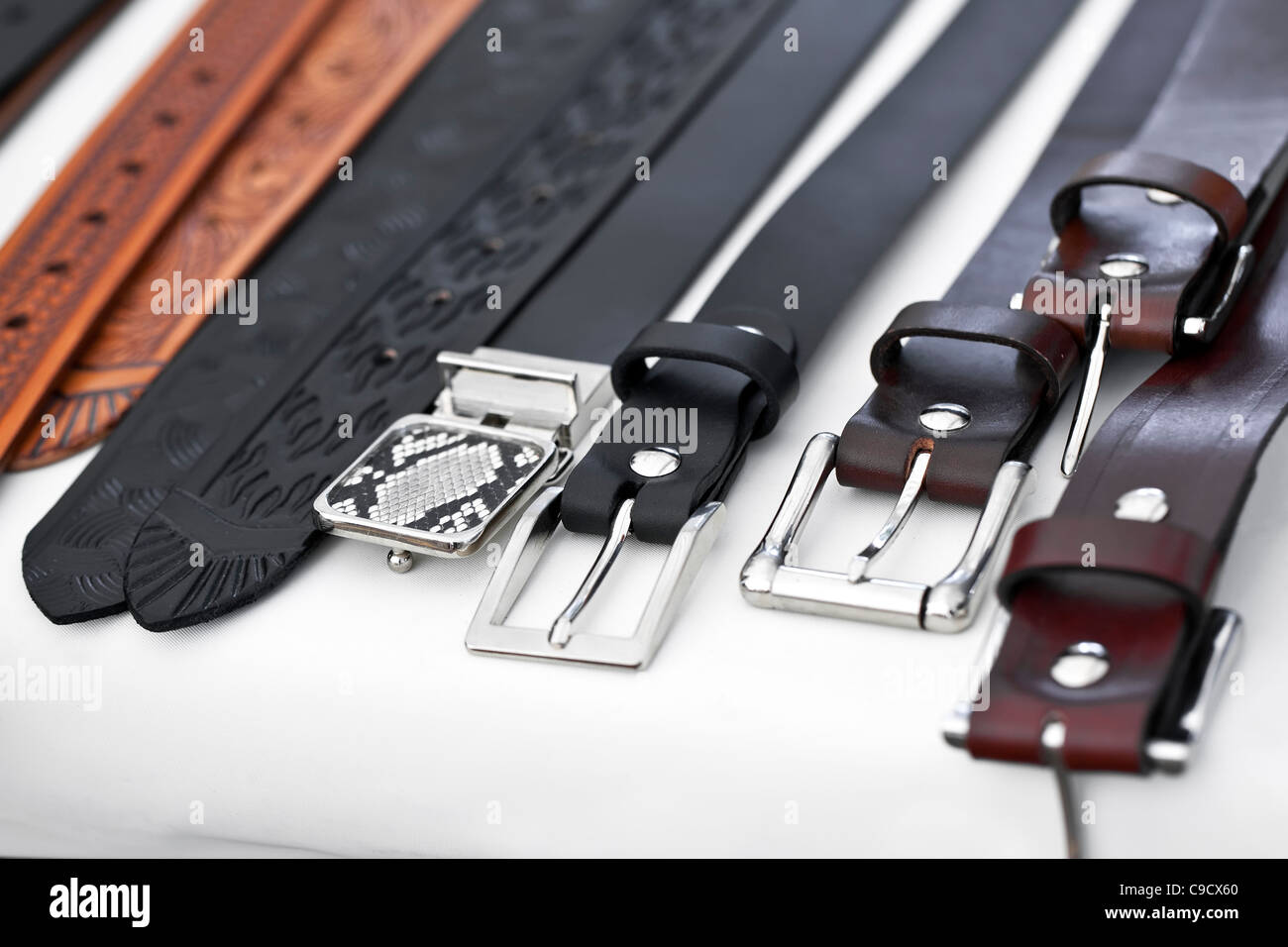 Leather belts hi-res stock photography and images - Alamy