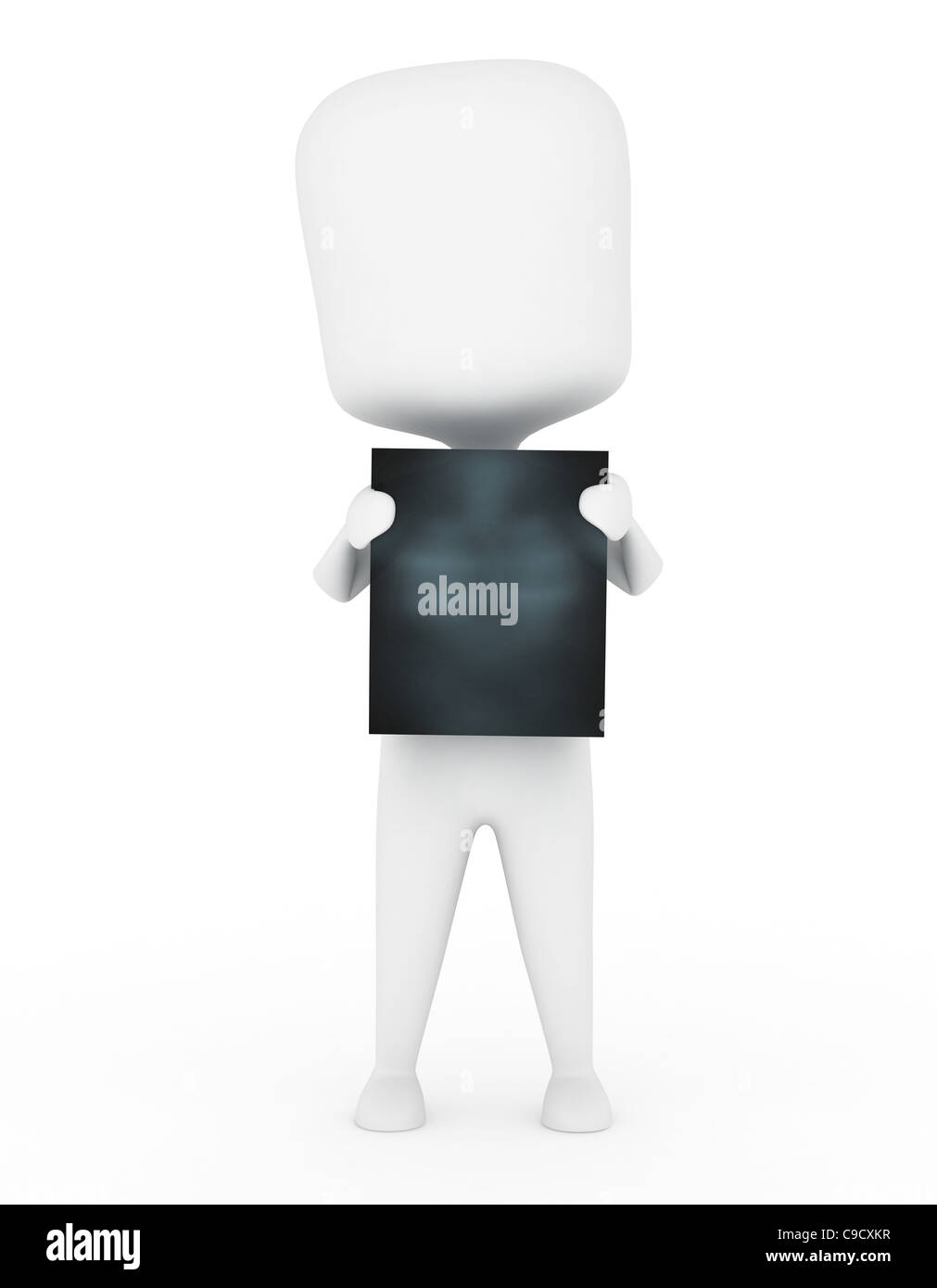 3D Illustration of a Man Holding an X-Ray Film Stock Photo - Alamy