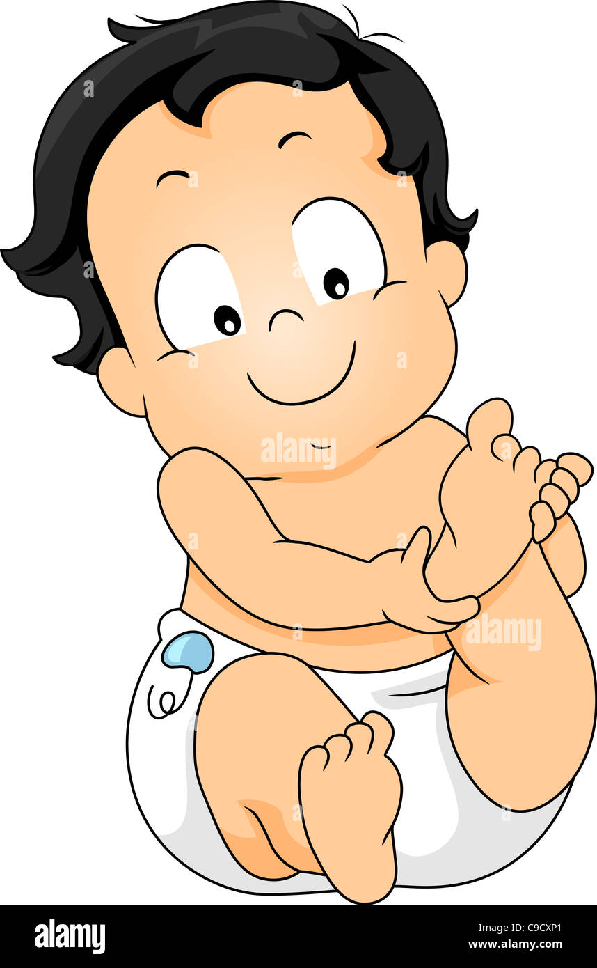 Cartoon illustration foot hi-res stock photography and images - Alamy