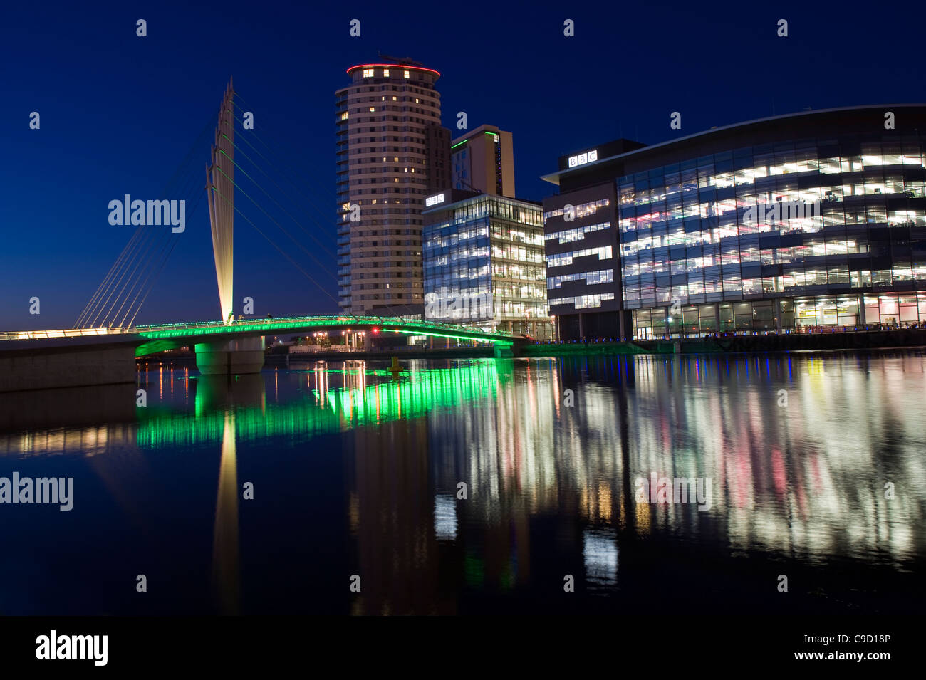 The new home of BBC at Salford Quays, Manchester. UK. NOV 2011 Stock Photo