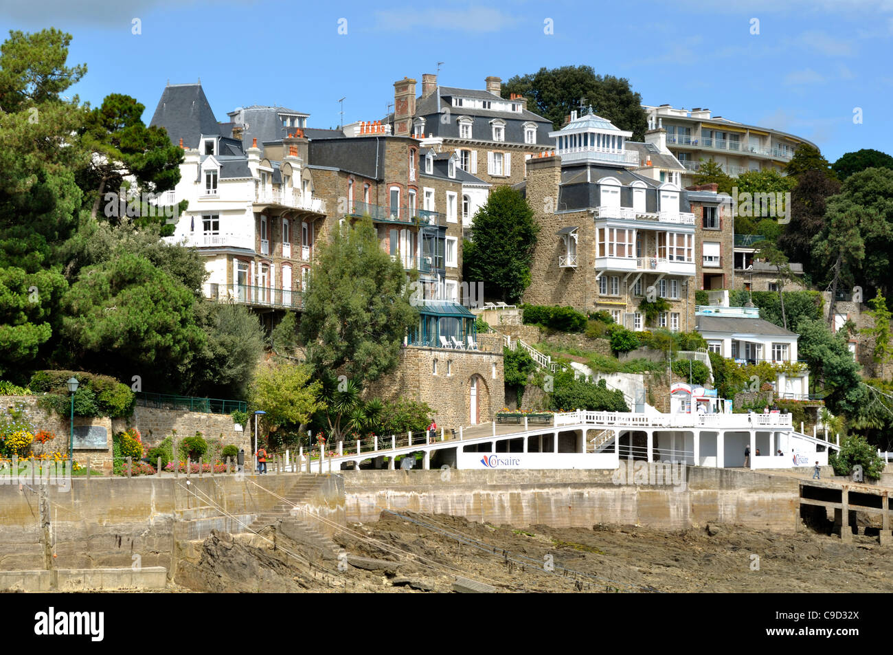 "Promenade du clair de Lune" in Dinard (Brittany, France Stock Photo