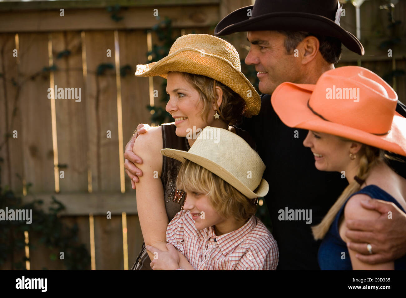 Portrait of a country family Stock Photo - Alamy