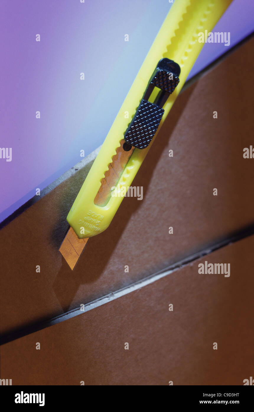 Closeup of a utility blade Stock Photo Alamy