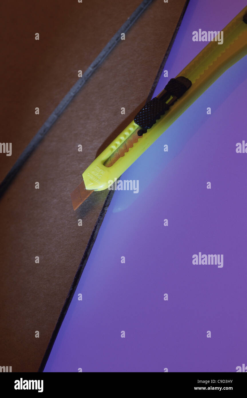 Closeup of a utility blade Stock Photo Alamy