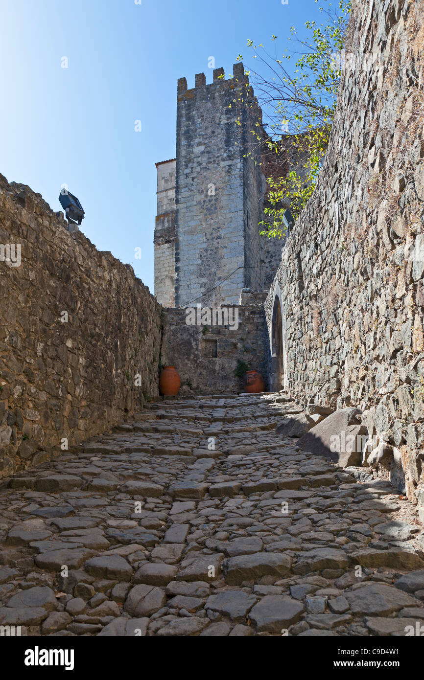 Entrance of the Leiria Castle. Leiria, Portugal. Stock Photo